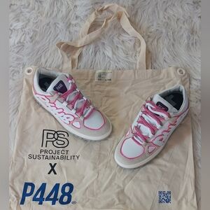 P448 George Low Top Sneaker Women's-Size 10/41EU-Pink/Grey/White-NIB-$365